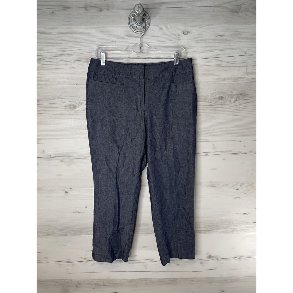 Ann‎ Taylor Factory Womens 6 Blue Stretch Cropped Ankle Pants Chino Work 557739
